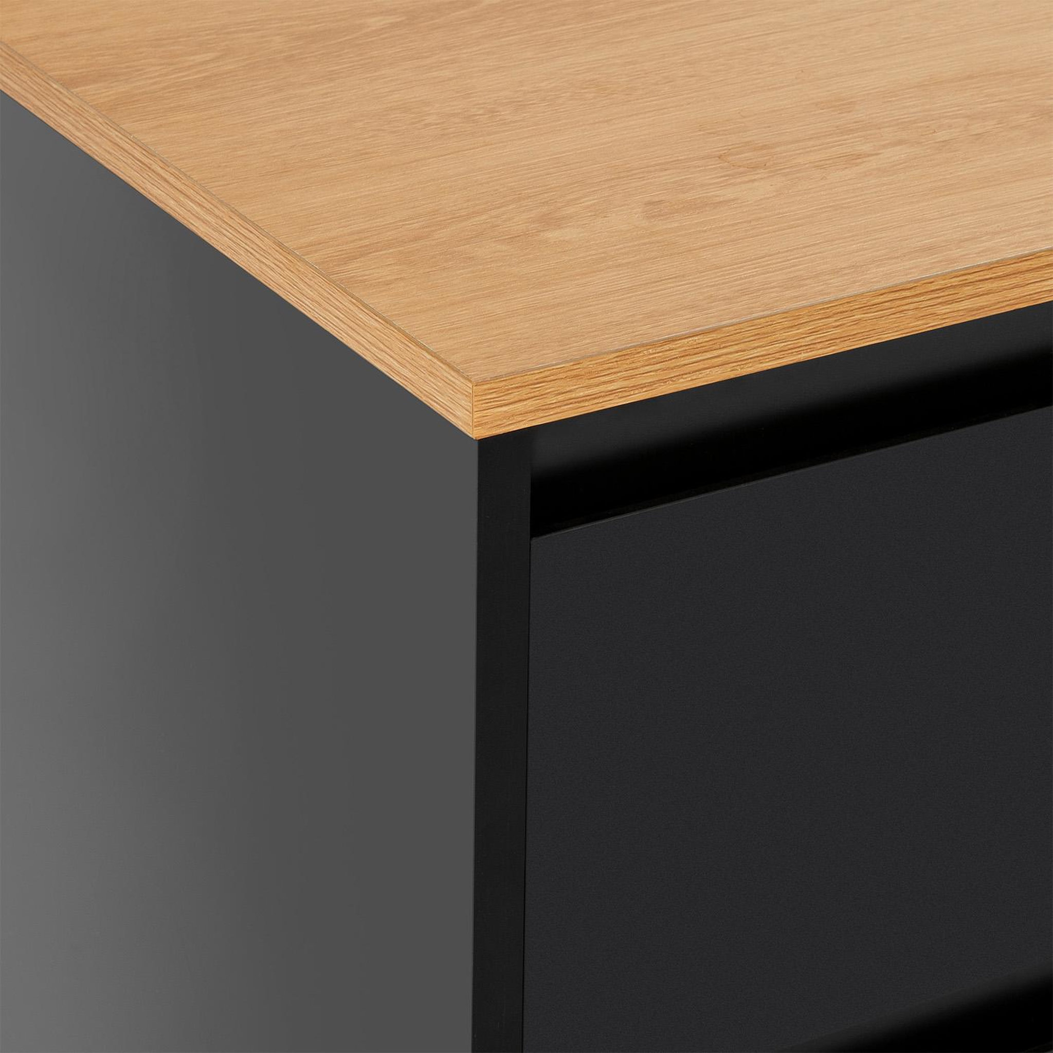 Voir la diapositive 5 : VS VENTA-STOCK Commode Desi 3 tiroirs couleur Noir