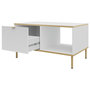 Voir la diapositive 3 : BEST MOBILIER Hope - table basse 100 cm - 1 tiroir et 1 niche