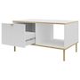 Voir la diapositive 3 : BEST MOBILIER Hope - table basse 100 cm - 1 tiroir et 1 niche