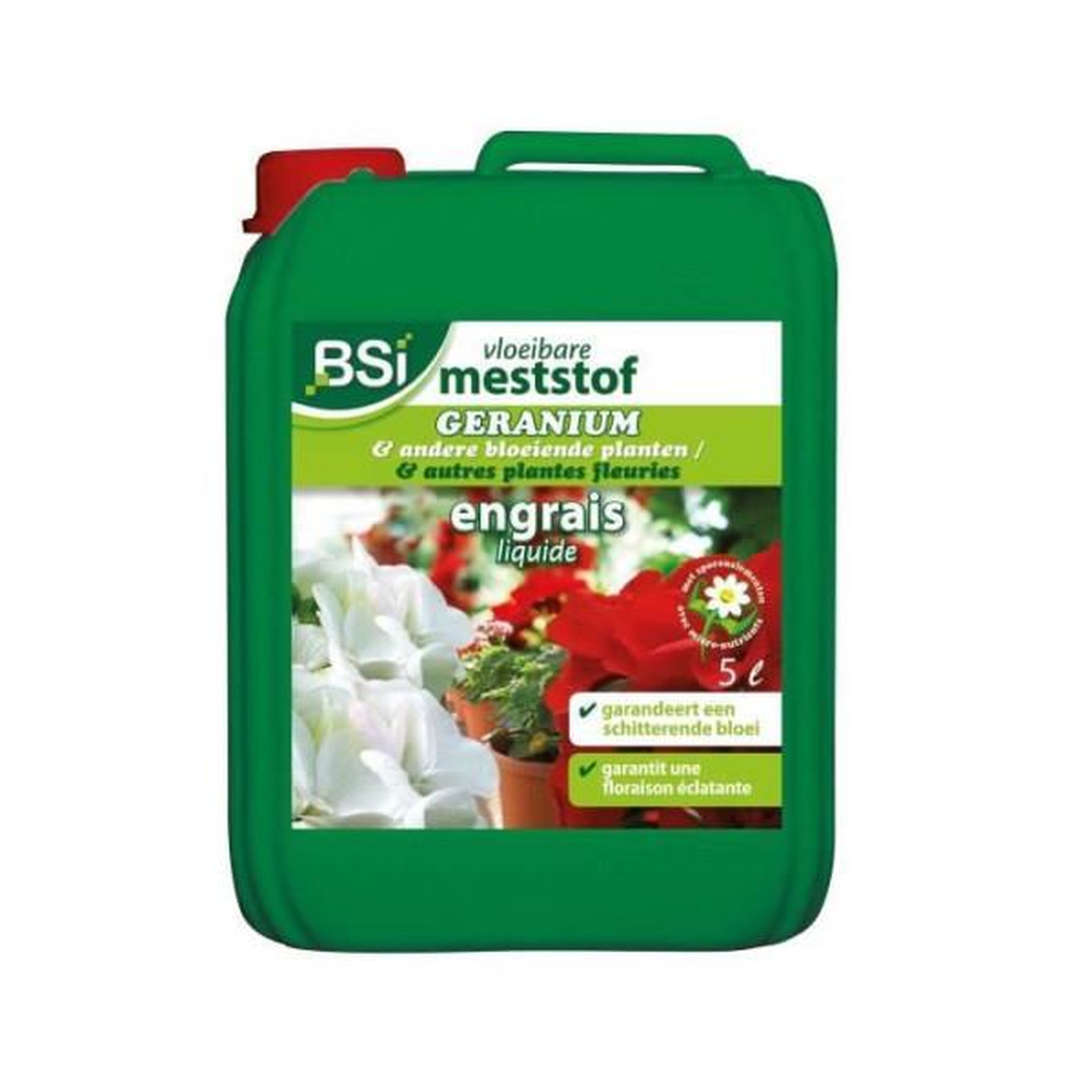 Bsi BSI - Engrais Minéral - Liquide - Pour Géranium - Pour Les Especes De Géranium - Oligo-Eléments Solubles Dans l'Eau - 5L