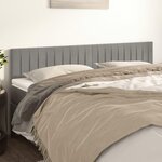 VIDAXL Tetes de lit 2 pcs Gris clair 80x5x78/88 cm Velours