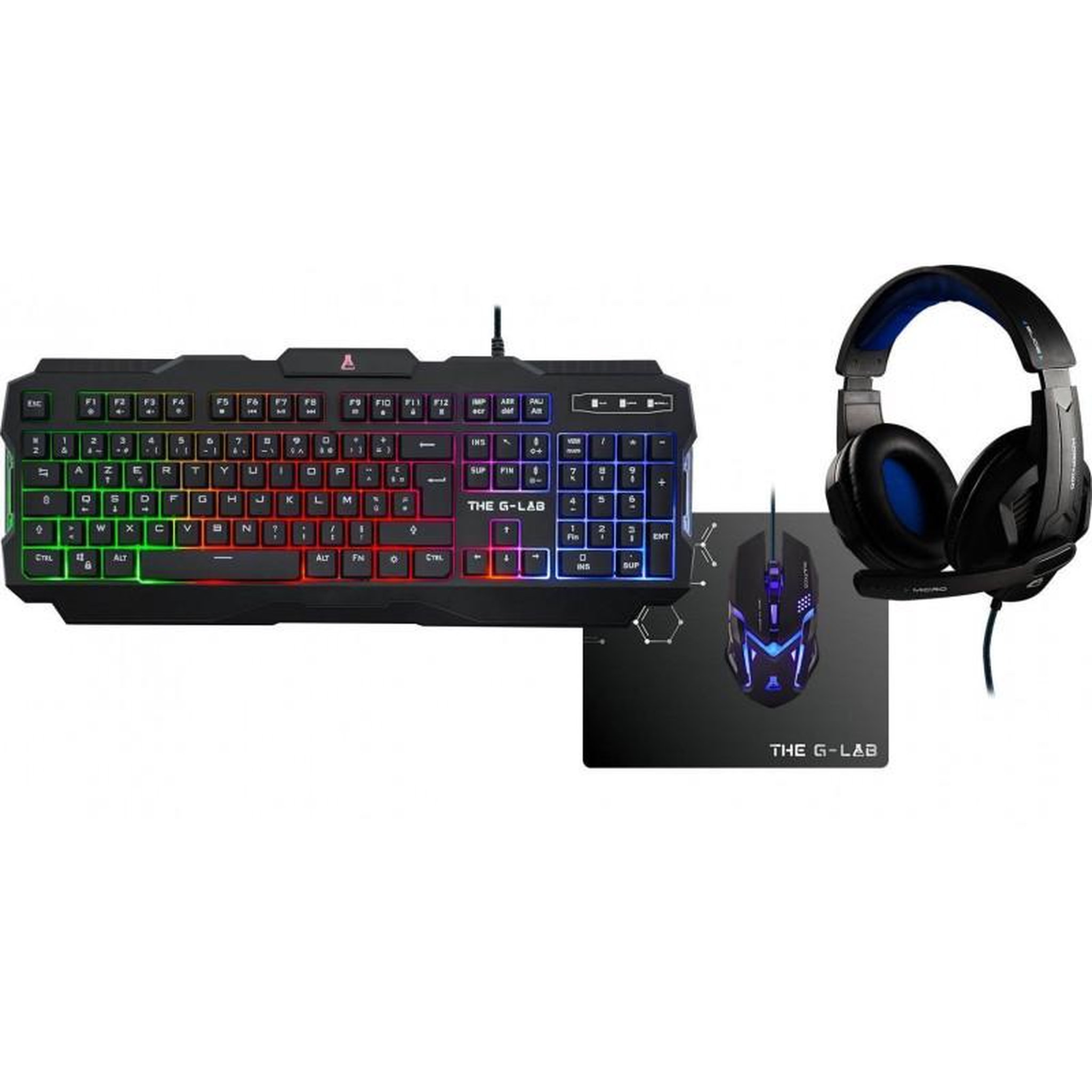 THE G-LAB Ensemble clavier + souris filaire THE G-LAB COMBO-ARGON