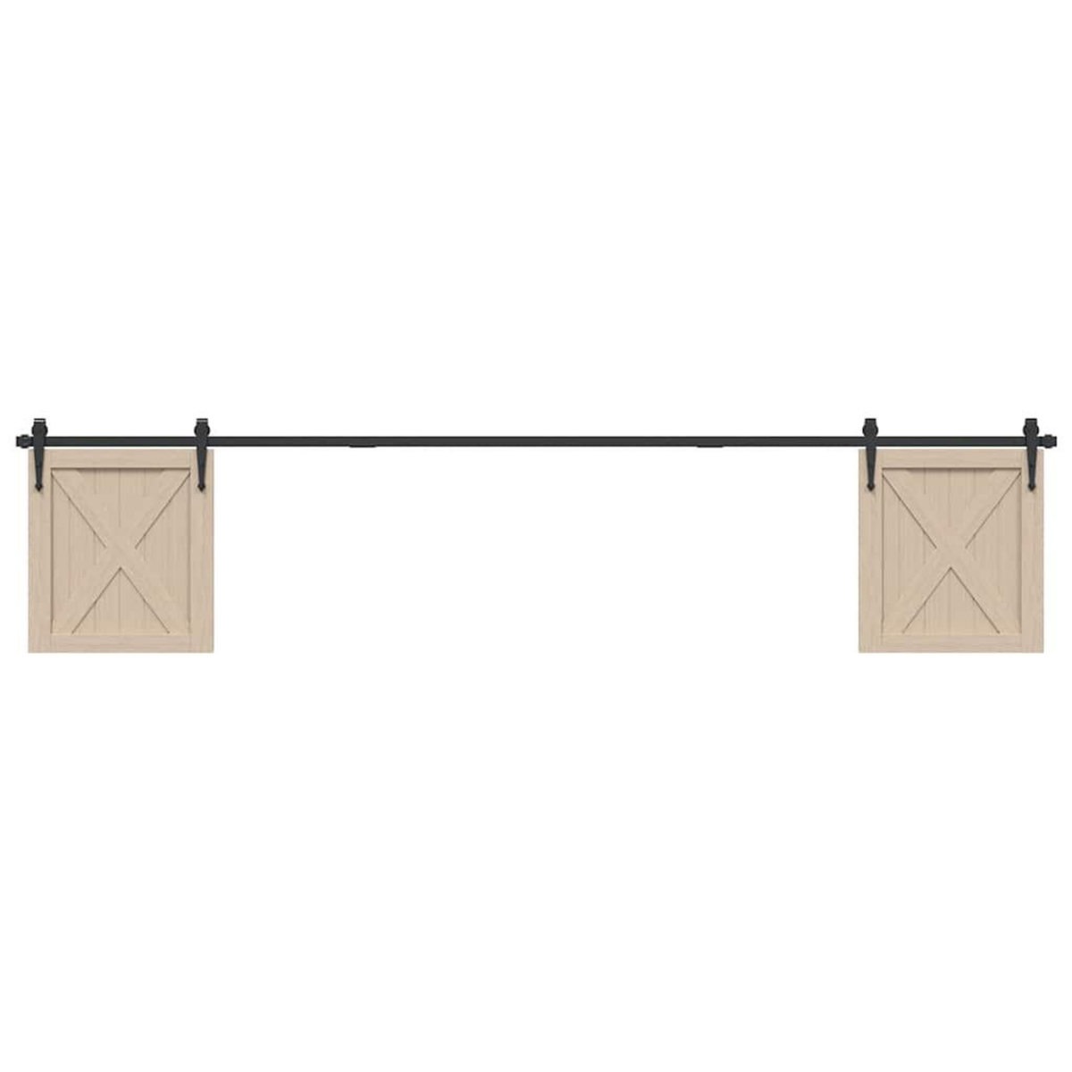 VIDAXL Kit de porte d'armoire coulissante 244 cm acier au carbone