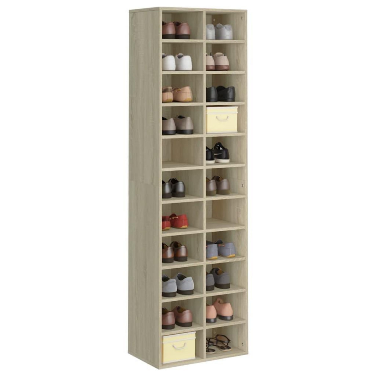 VIDAXL Armoire a chaussures chene sonoma 54x34x183cm bois d'ingenierie