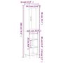 Voir la diapositive 6 : VIDAXL Buffet haut Sonoma gris 34,5x34x180 cm Bois d'ingenierie
