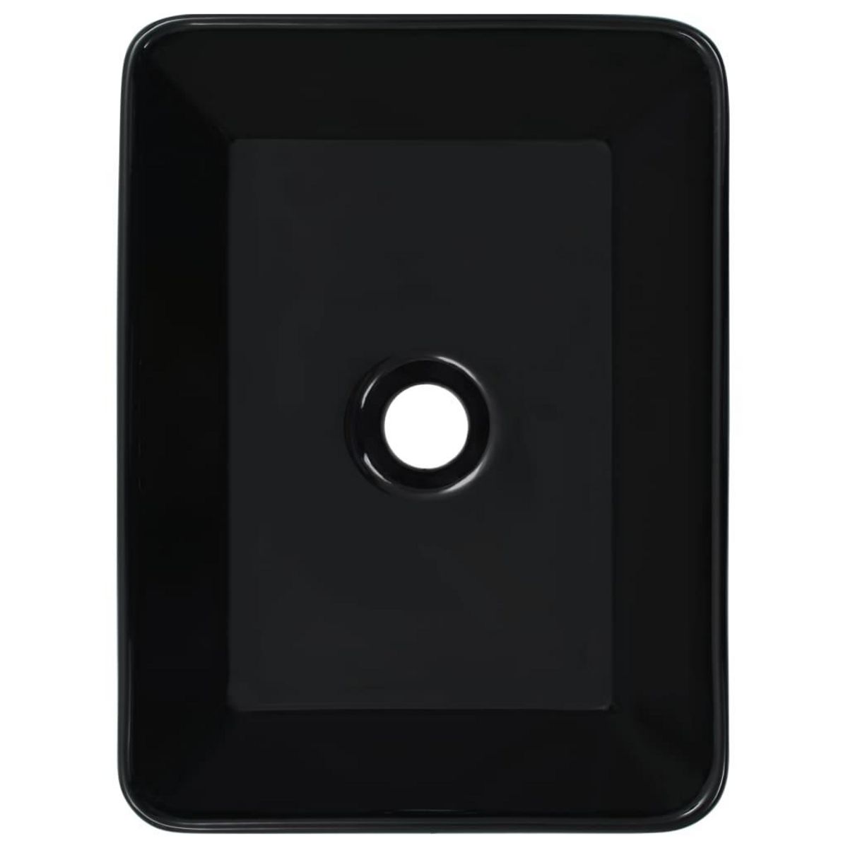 VIDAXL Lavabo 40x30x13 cm Ceramique Noir