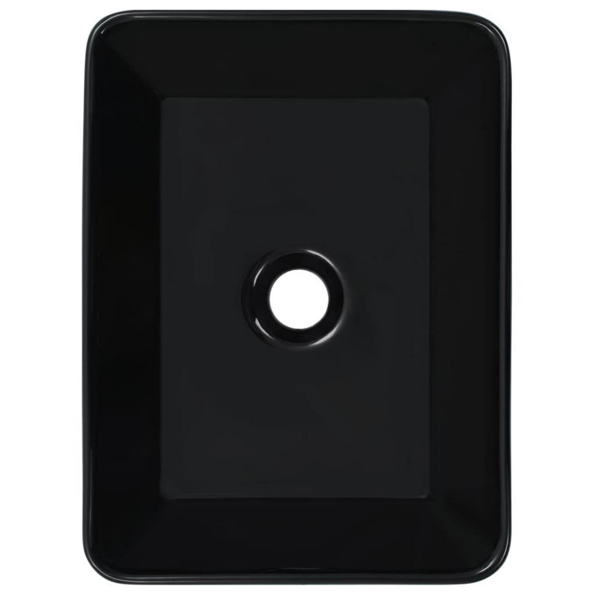 VIDAXL Lavabo 40x30x13 cm Ceramique Noir