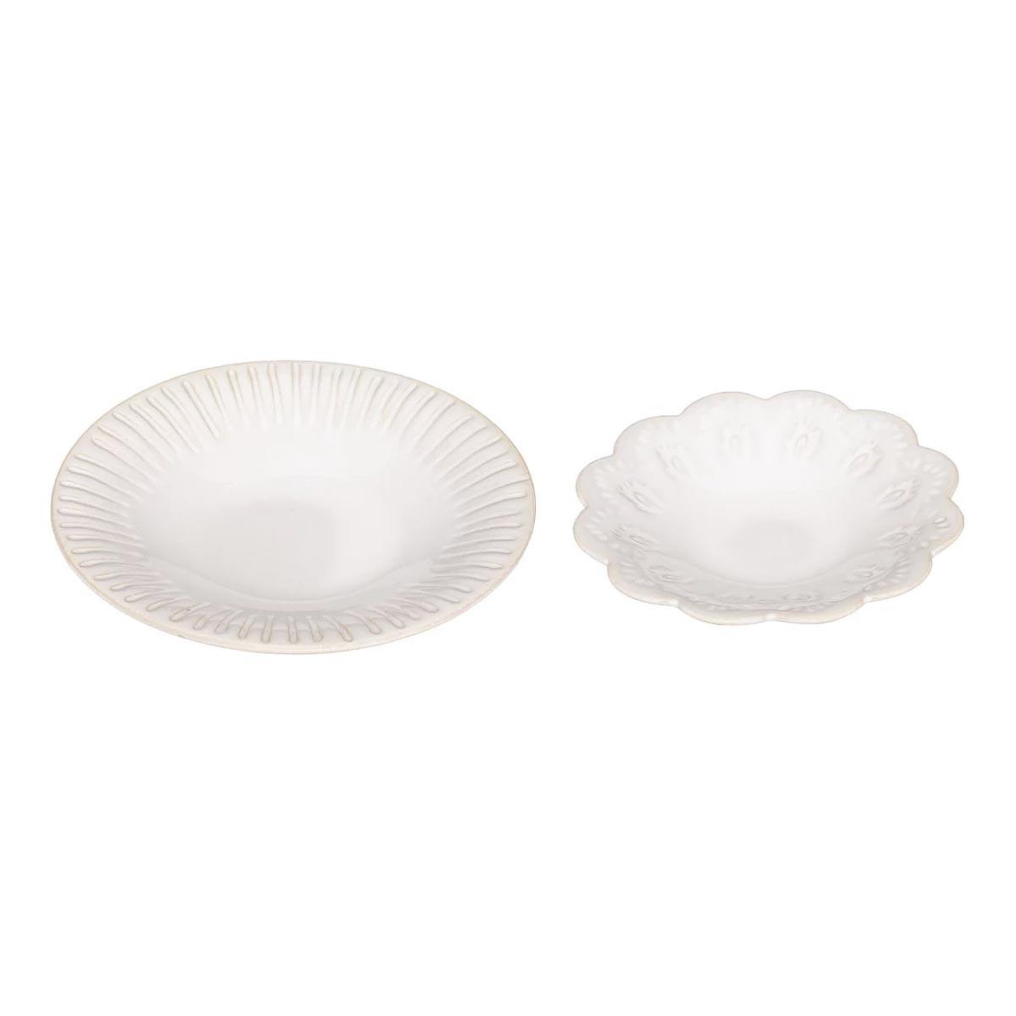 ATMOSPHERA Lot de 2 vide-poches design  carmen  15cm blanc