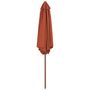 Voir la diapositive 3 : VIDAXL Parasol d'exterieur avec mat en bois 270 cm Terre cuite