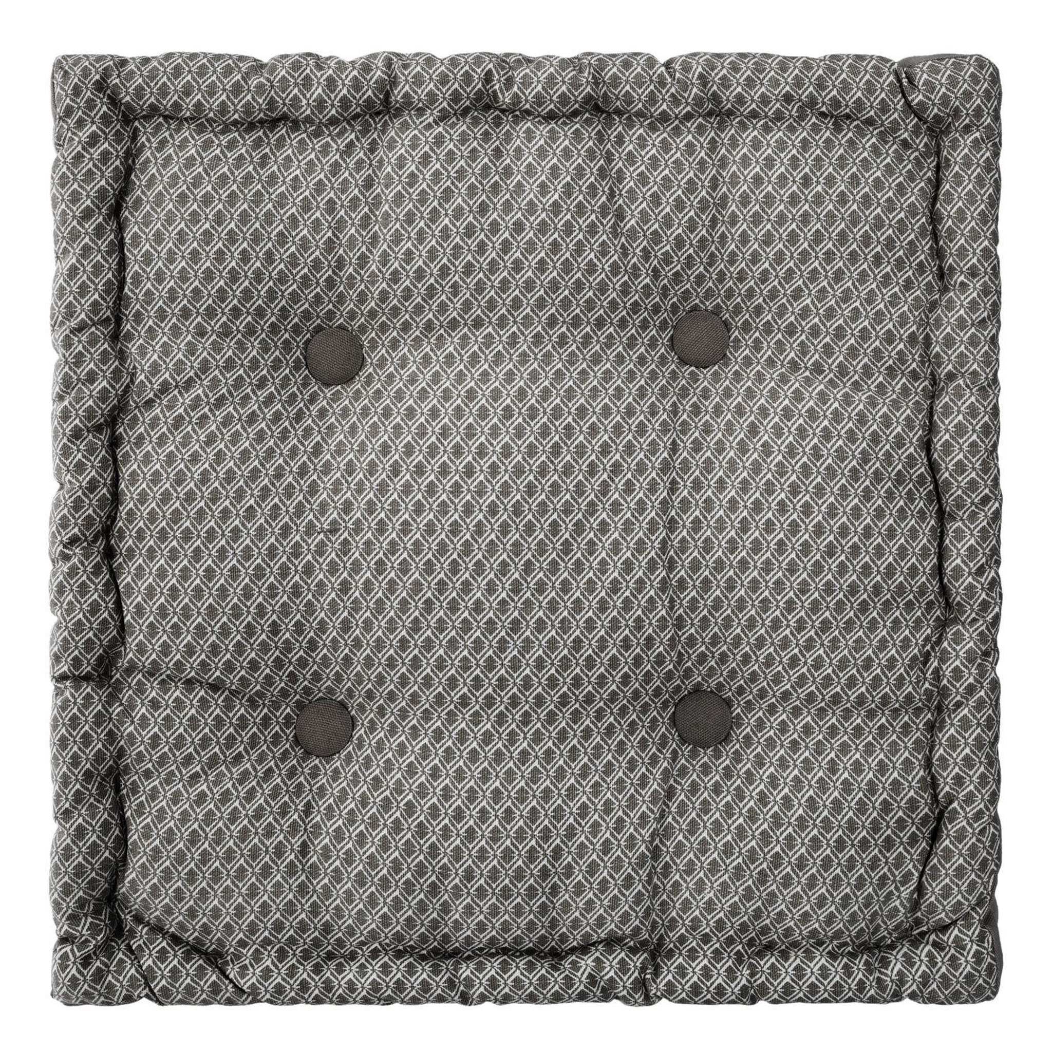 Voir la diapositive 1 : ATMOSPHERA Coussin de sol carré en coton à motif otto