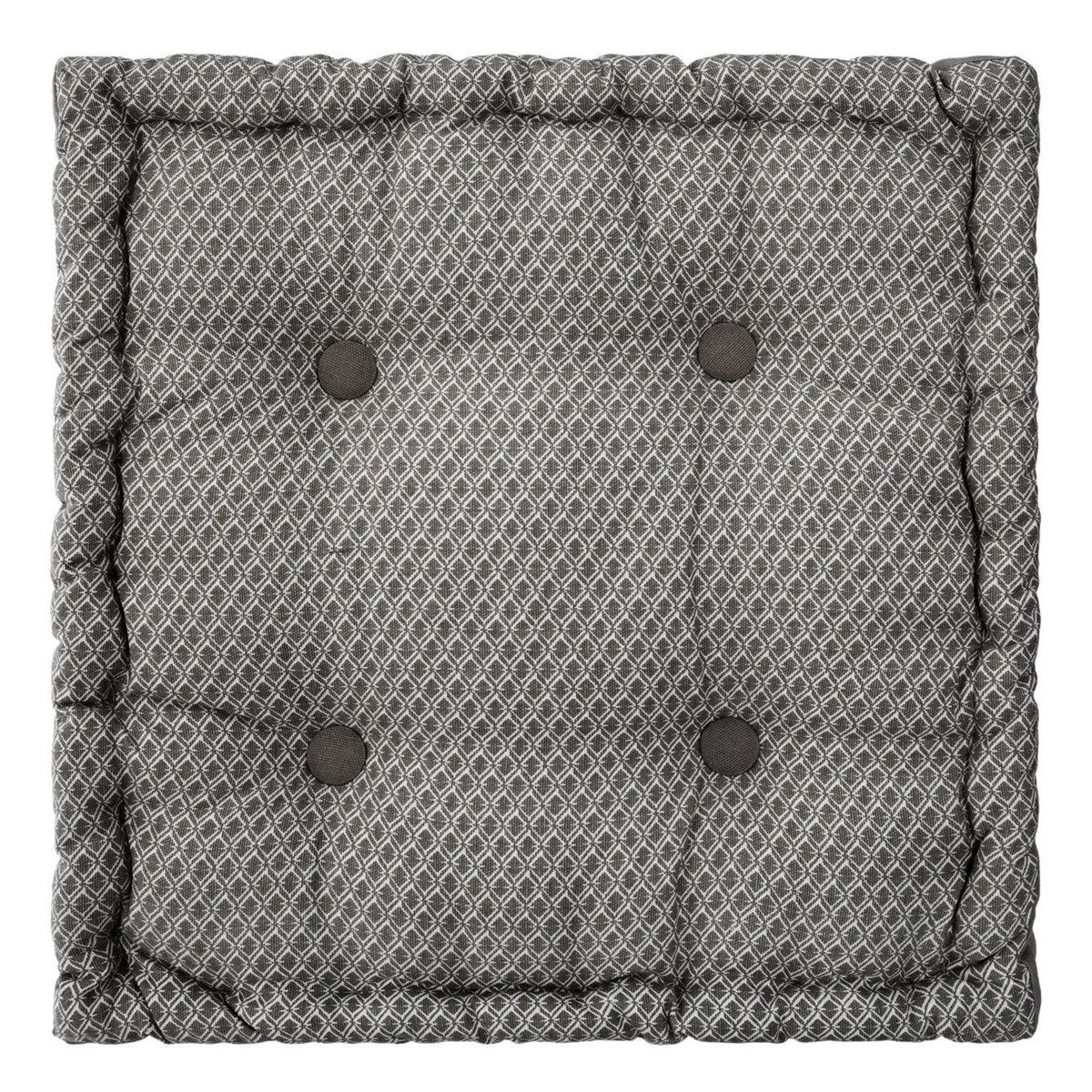 ATMOSPHERA Coussin de sol carré en coton à motif Otto
