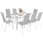 Habitat et Jardin Salon de jardin  Cordoba XL 180  - Phoenix - Gris