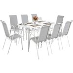 Habitat et Jardin Salon de jardin  Cordoba XL 180  - Phoenix - Gris