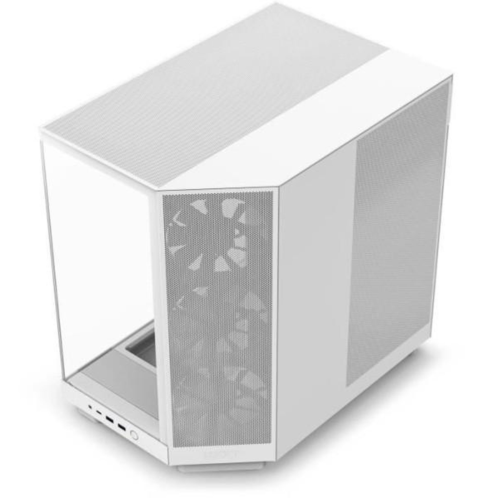 Voir la diapositive 3 : NZXT Boitier moyen-tour - nzxt - h6 flow - double chambre - refroidissement par air - blanc