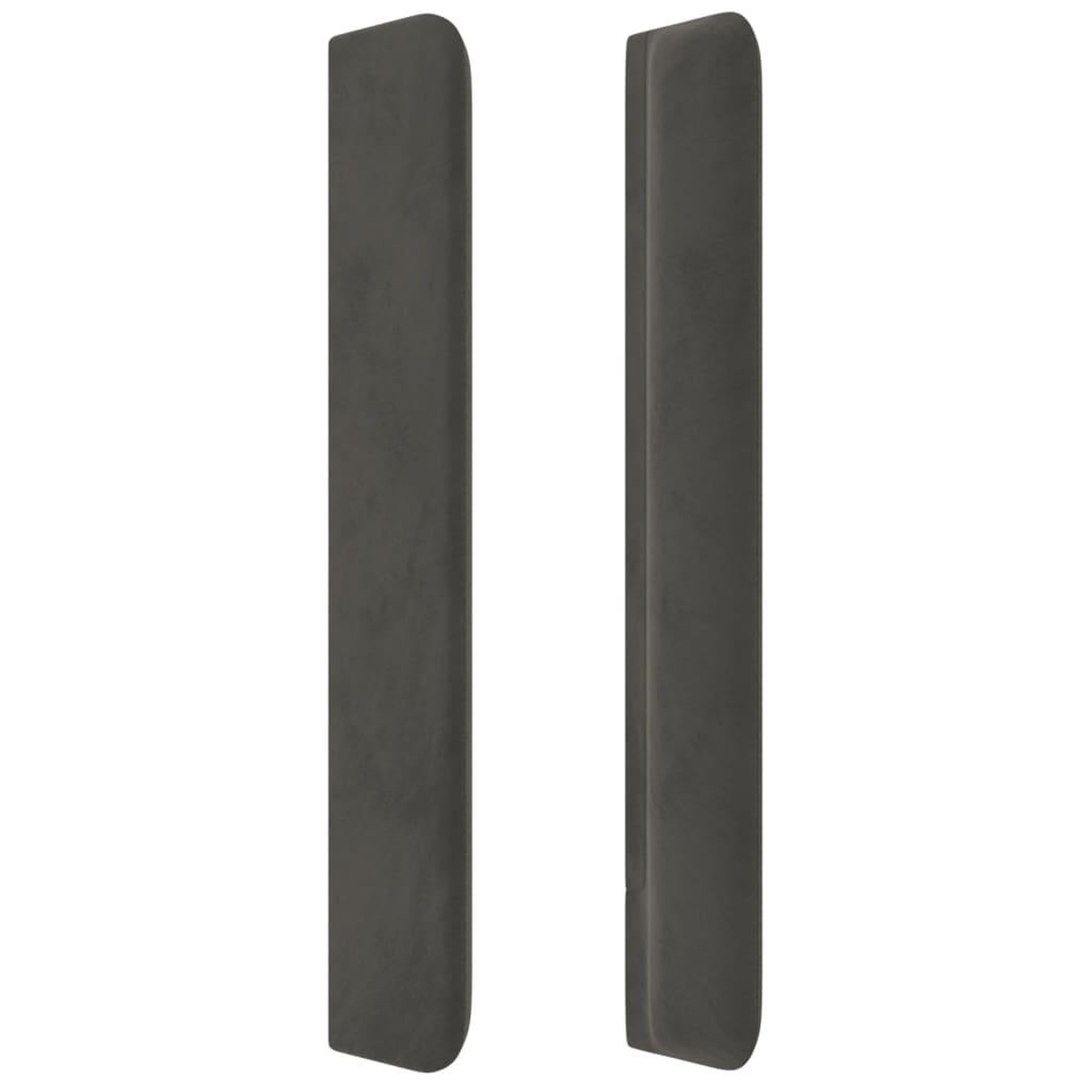 Voir la diapositive 4 : VIDAXL Tete de lit avec oreilles Gris fonce 147x16x118/128 cm Velours