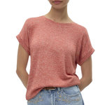 Vero Moda T Shirt  Femme Vero  oda Brianna 10291353. Coloris disponibles : Rouge