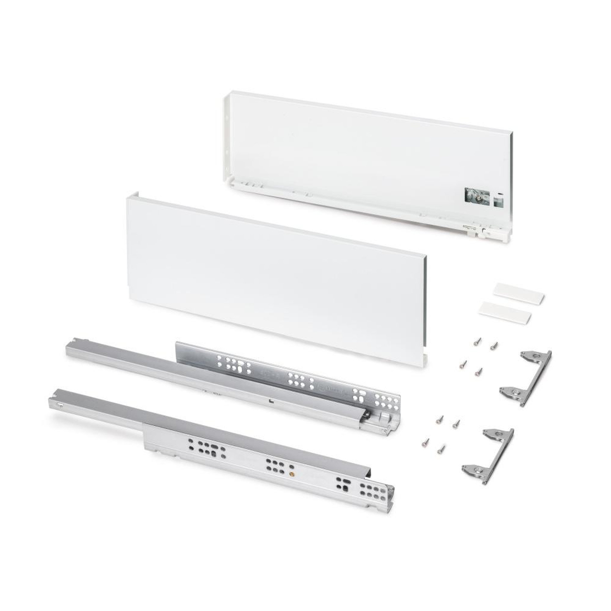EMUCA SRL Tiroir extérieur Protone 30kg  -  coulisses à sortie totale et fermeture amortie -  hauteur 178mm -  profondeur 500mm -  Acier -  Peint en blanc