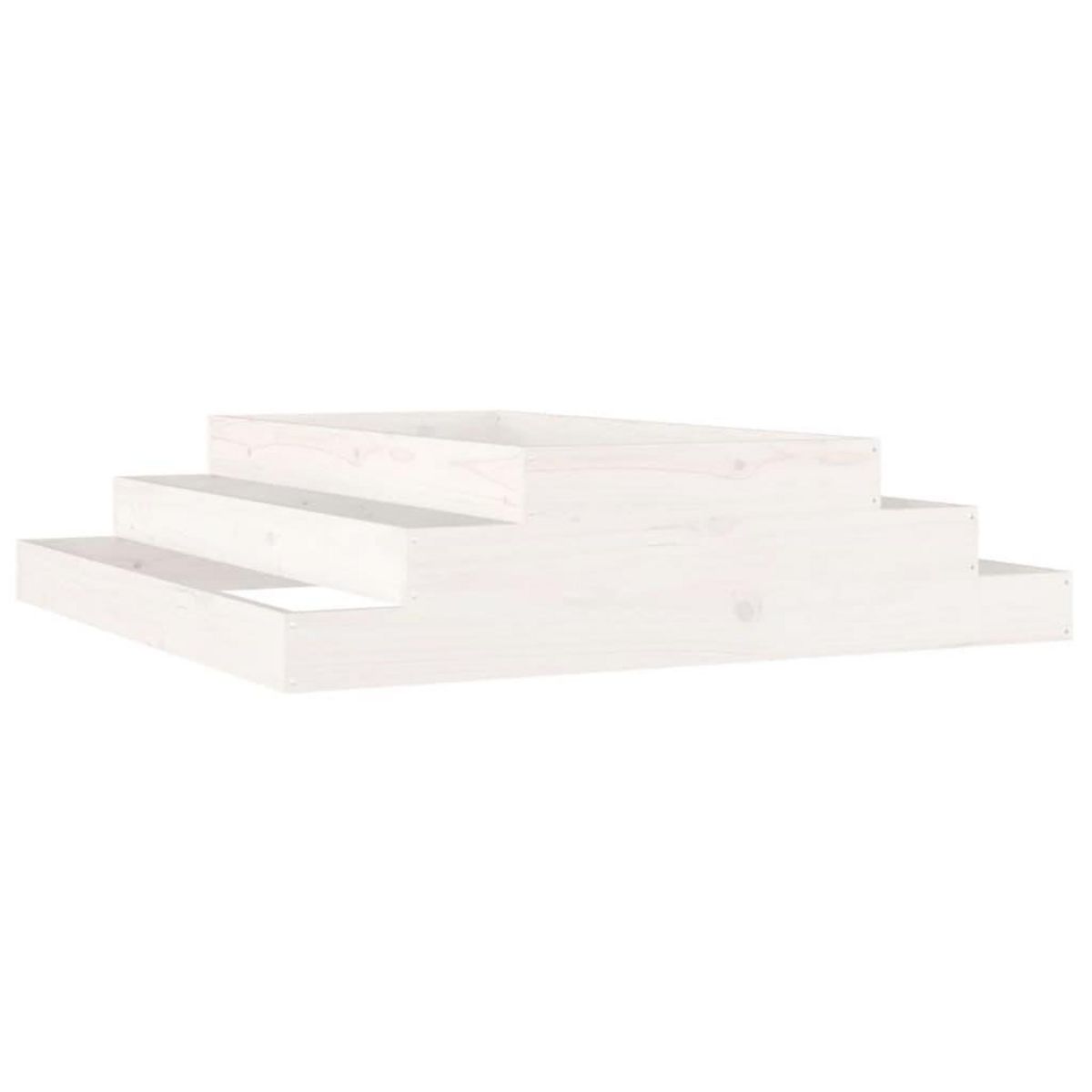 VIDAXL Jardiniere Blanc 110x110x27 cm Bois massif de pin