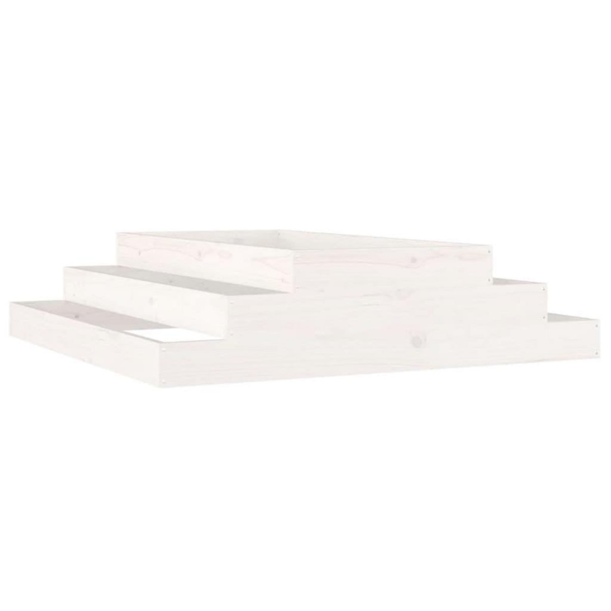 VIDAXL Jardiniere Blanc 110x110x27 cm Bois massif de pin