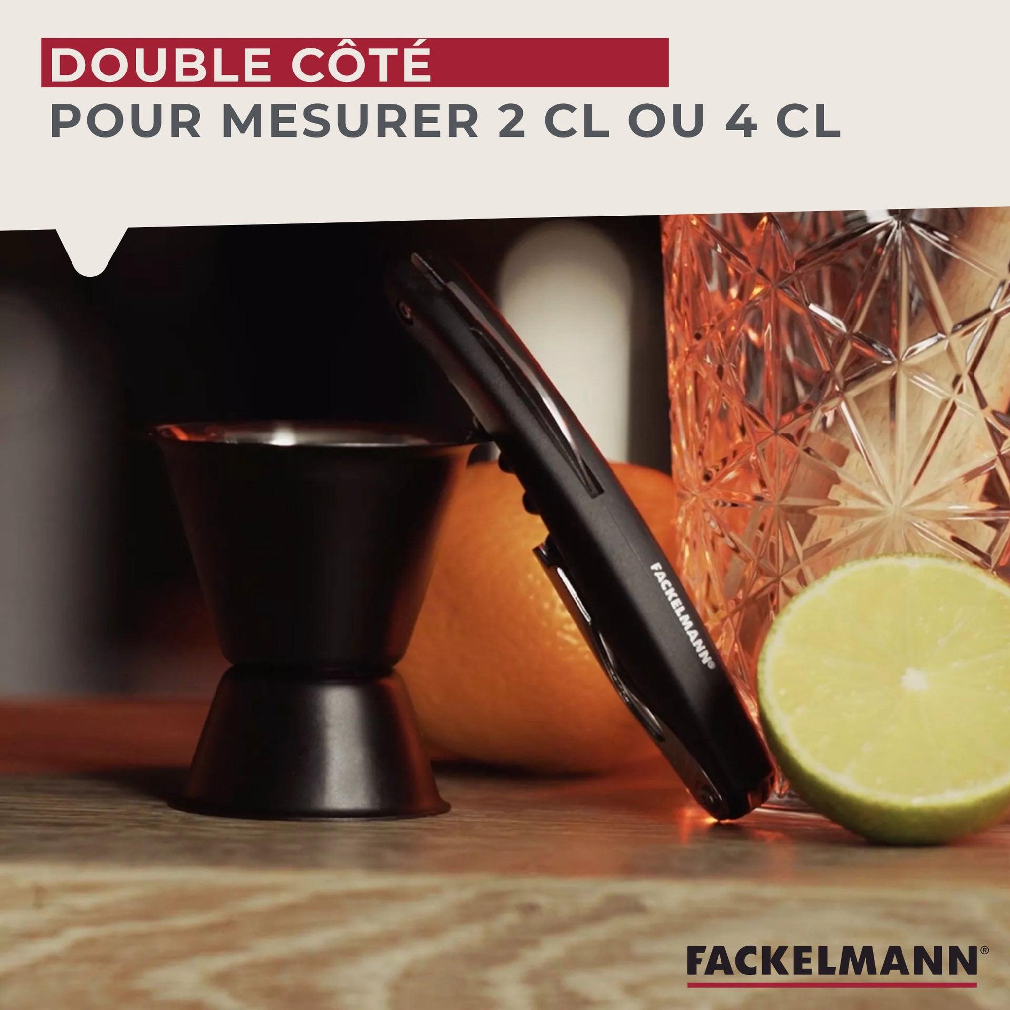 Voir la diapositive 4 : Fackelmann Doseur à cocktail 2 et 4 cl fackelmann spectre