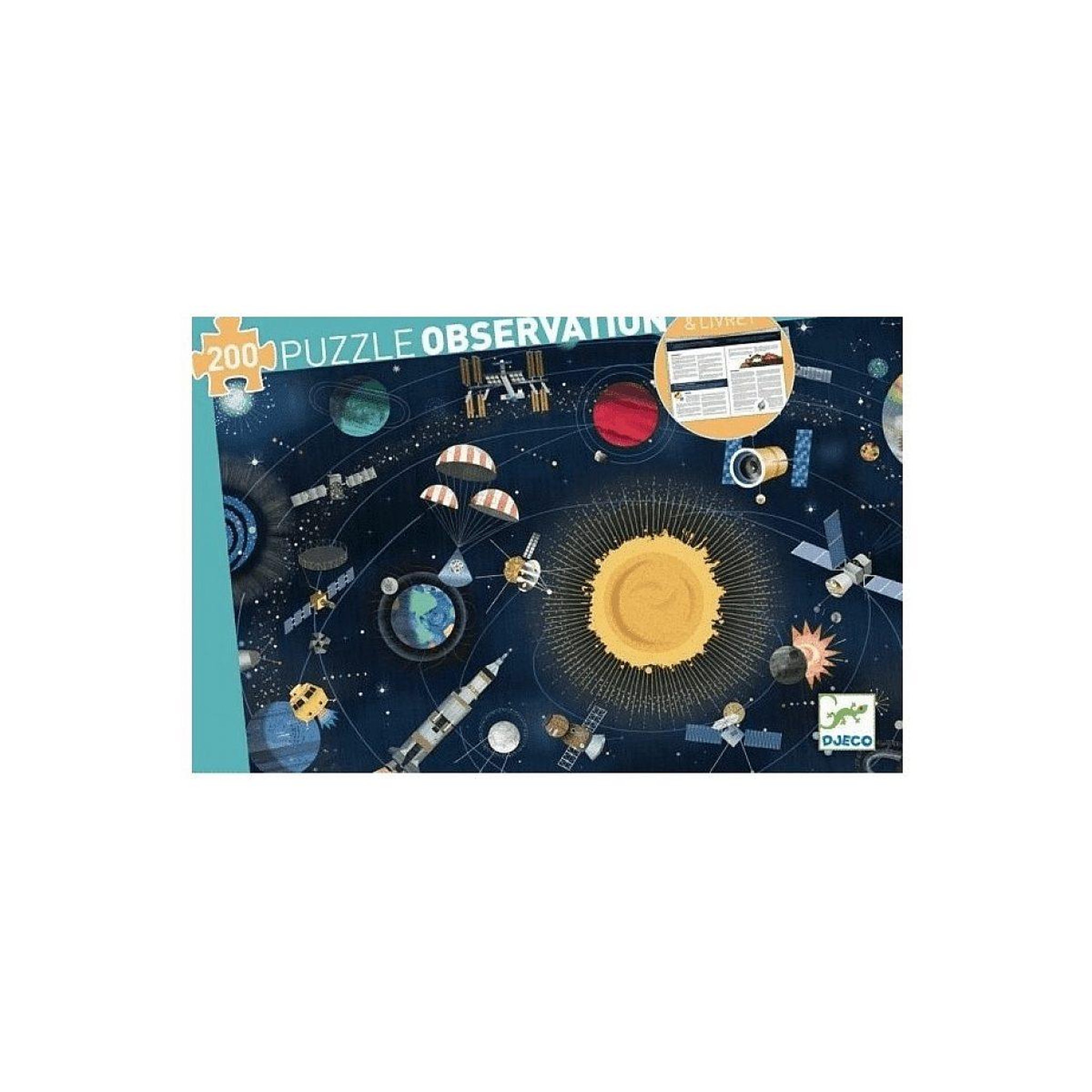 Djeco Puzzle observation l'espace 200 pcs et livret