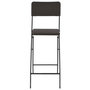 Voir la diapositive 5 : VIDAXL Chaise de bar pliable lot de 2 PEHD et acier Aspect de rotin