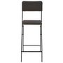 Voir la diapositive 5 : VIDAXL Chaise de bar pliable lot de 2 PEHD et acier Aspect de rotin