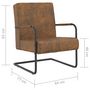 Voir la diapositive 6 : VIDAXL Chaise cantilever Marron Tissu