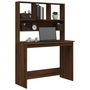 Voir la diapositive 4 : VIDAXL Bureau et etageres Chene marron 102x45x148 cm Bois d'ingenierie