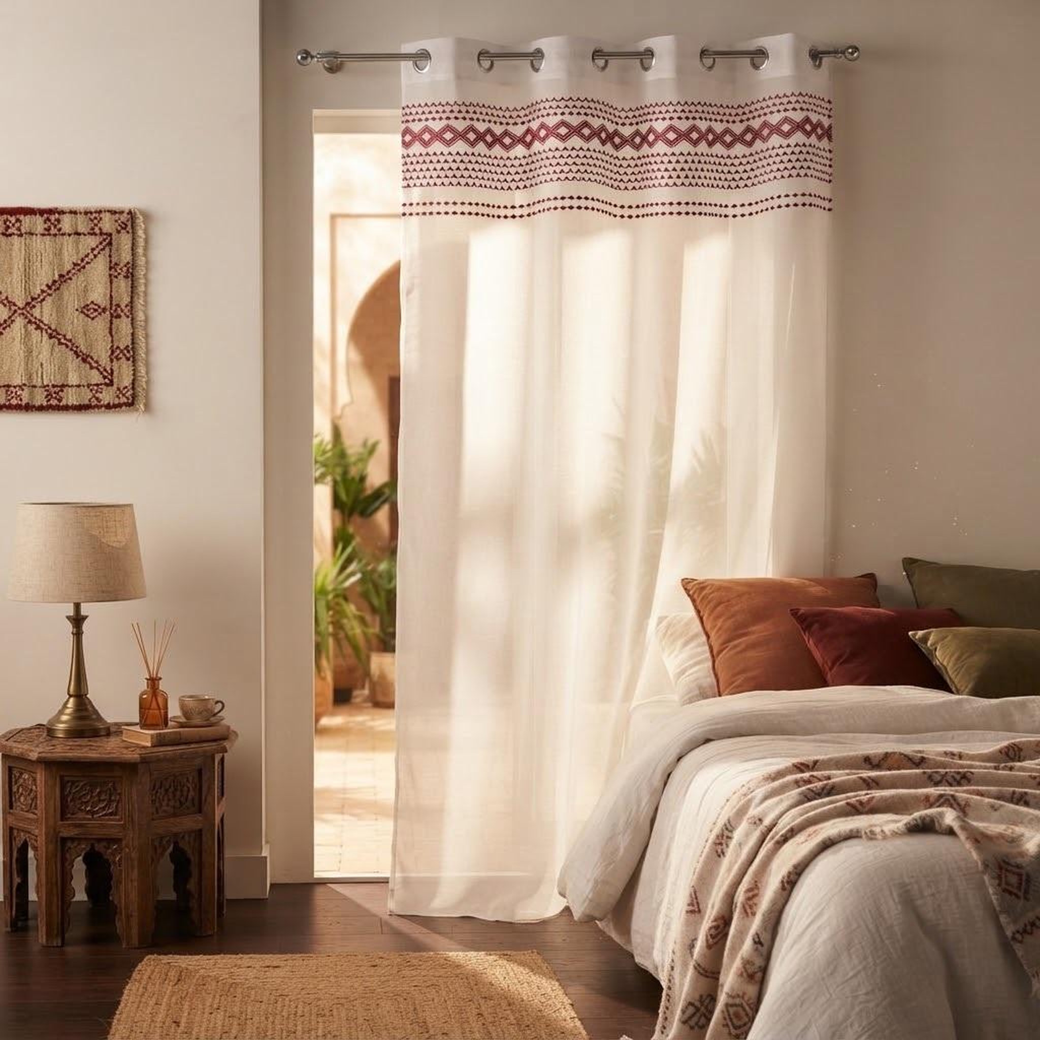 Voir la diapositive 2 : Eden Voilage a oeillets valy design et moderne