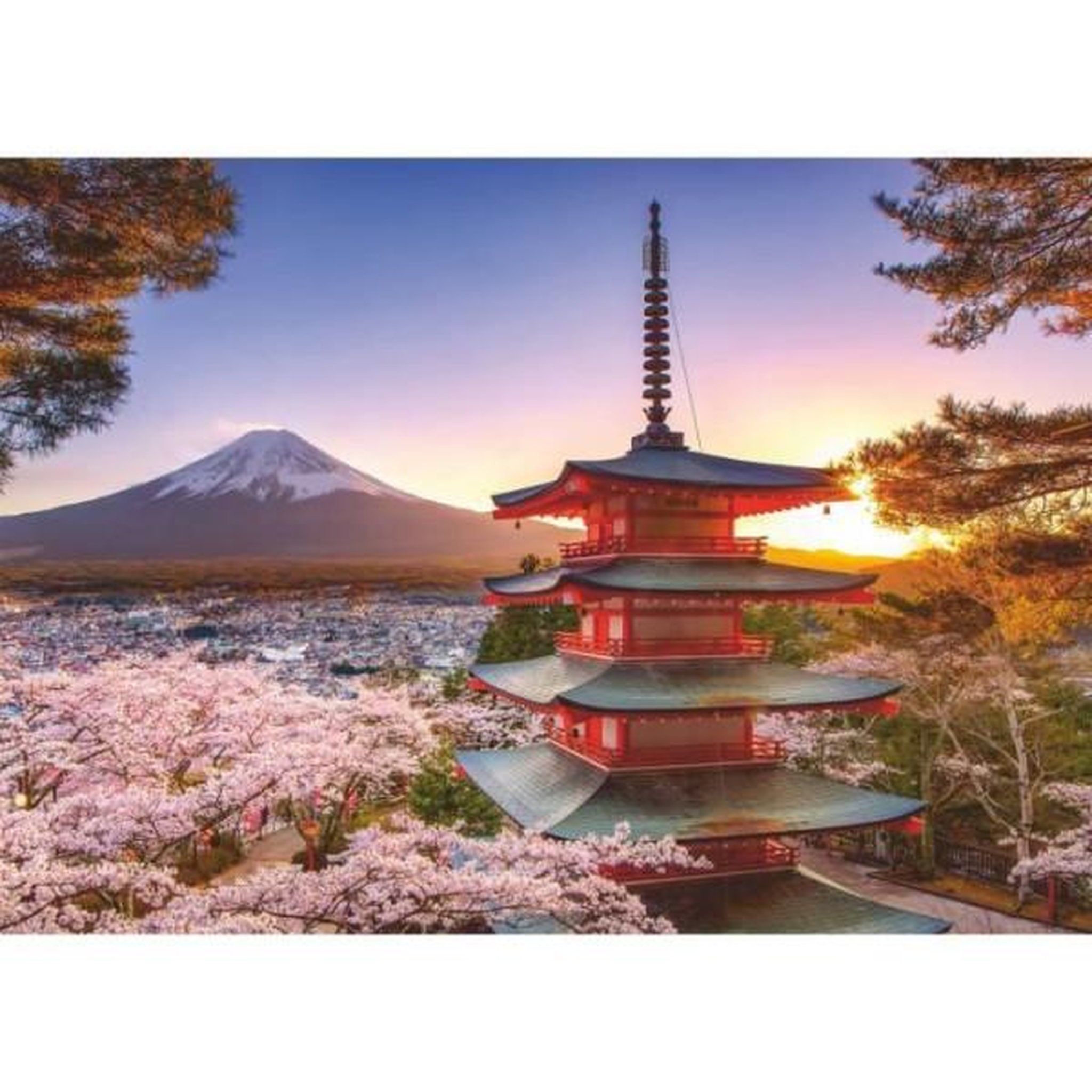 RAVENSBURGER Puzzle 1000 pieces cerisiers en fleurs du mont fuji, adultes et enfants, des 14 ans, puzzle de qualité supérieure, 12000582, r