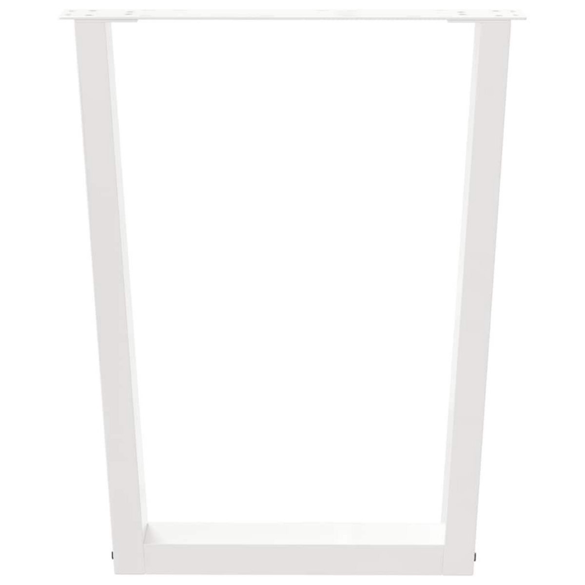 VIDAXL Pieds de table a manger forme V 2pcs blanc 60x(72-73,3)cm acier