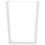 Voir la diapositive 5 : VIDAXL Pieds de table a manger forme V 2pcs blanc 60x(72-73,3)cm acier