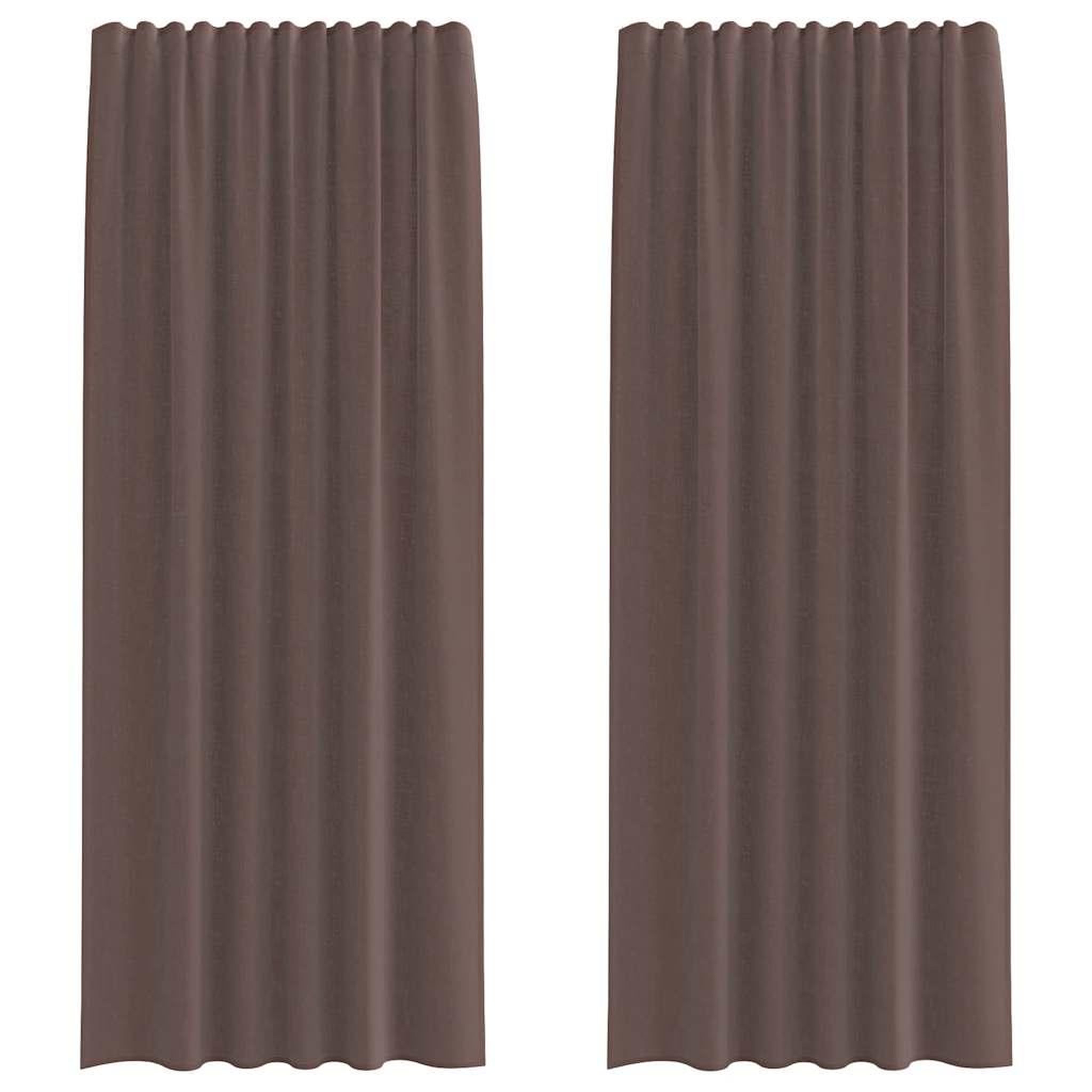 Voir la diapositive 2 : VIDAXL Rideaux en voile avec passants 2 pcs marron