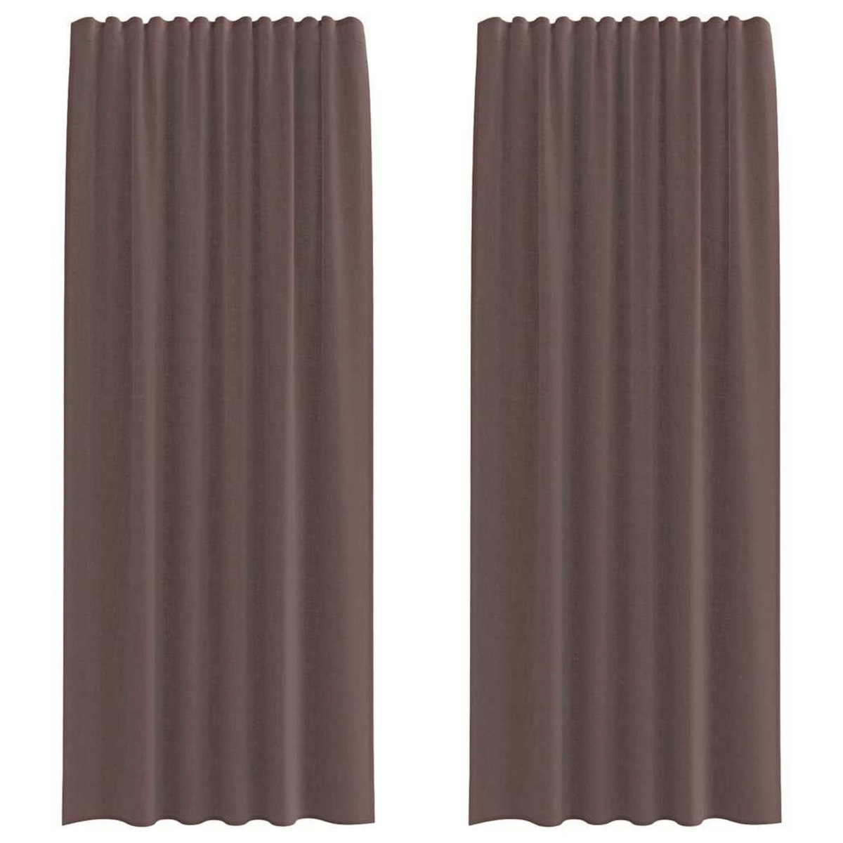 VIDAXL Rideaux en voile avec passants 2 pcs marron