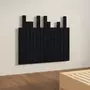 VIDAXL Tete de lit murale Noir 95,5x3x80 cm Bois massif de pin