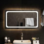Voir la diapositive 1 : VIDAXL Miroir de salle de bain a LED 90x50 cm