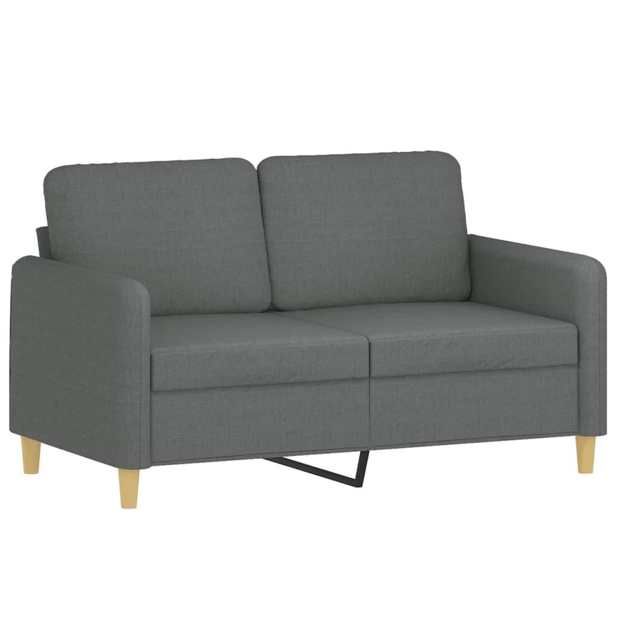Voir la diapositive 3 : VIDAXL Ensemble de canapes 2 pcs avec coussins Gris fonce Tissu