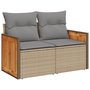 Voir la diapositive 3 : VIDAXL Salon de jardin avec coussins 6 pcs beige resine tressee