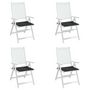 Voir la diapositive 4 : VIDAXL Coussins de chaise jardin lot de 4 noir 40x40x3 cm tissu oxford