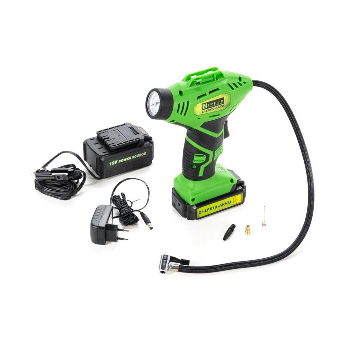 ZIPPER Gonfleur sans fil professionnel - 18V 1,3Ah - pression max. 6,8 bars - livré sans batterie ni chargeur