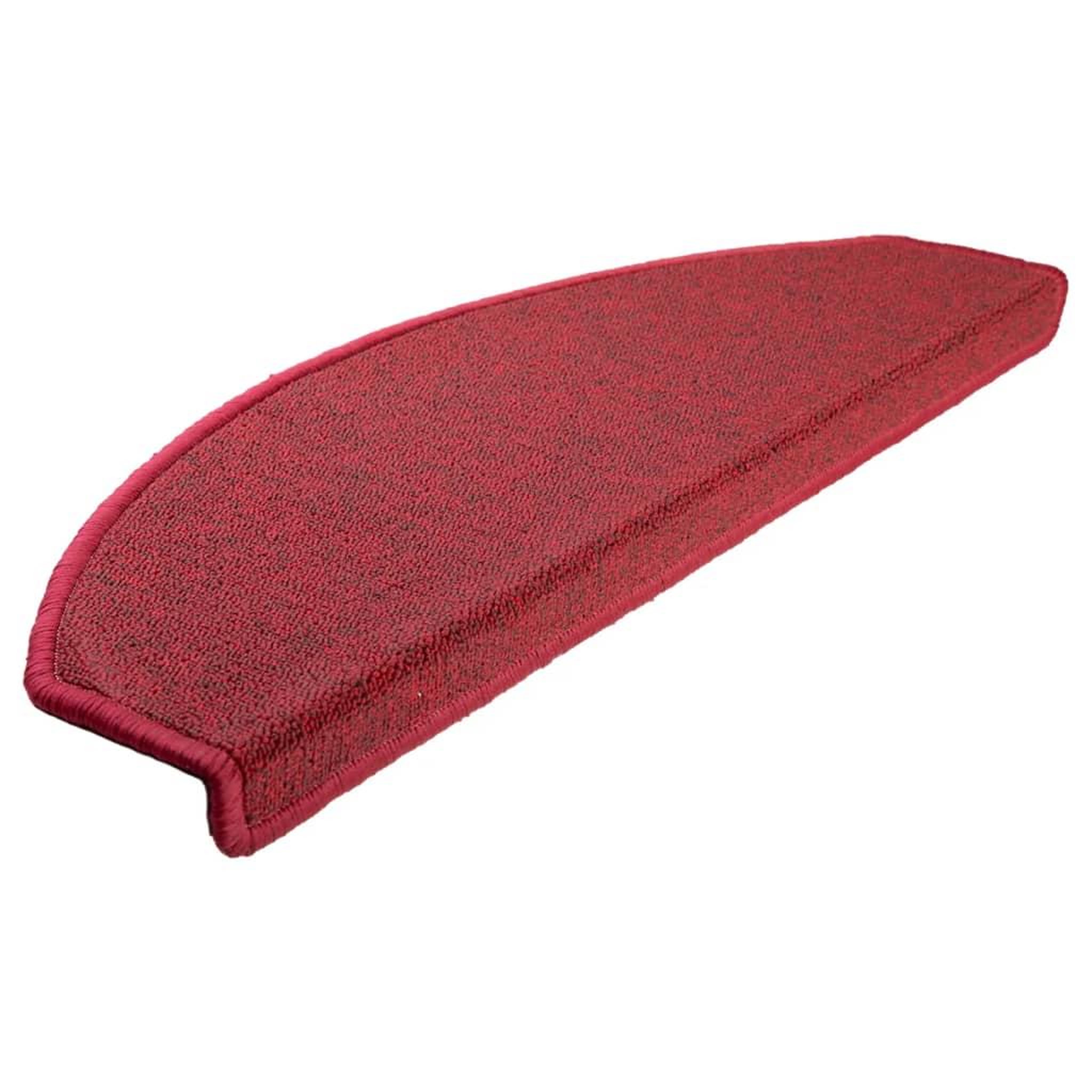 Voir la diapositive 3 : VIDAXL Tapis d'escalier 10 pcs 65x24x4 cm Rouge bordeaux