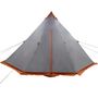 Voir la diapositive 5 : VIDAXL Tente familiale tipi 6 personnes gris et orange impermeable
