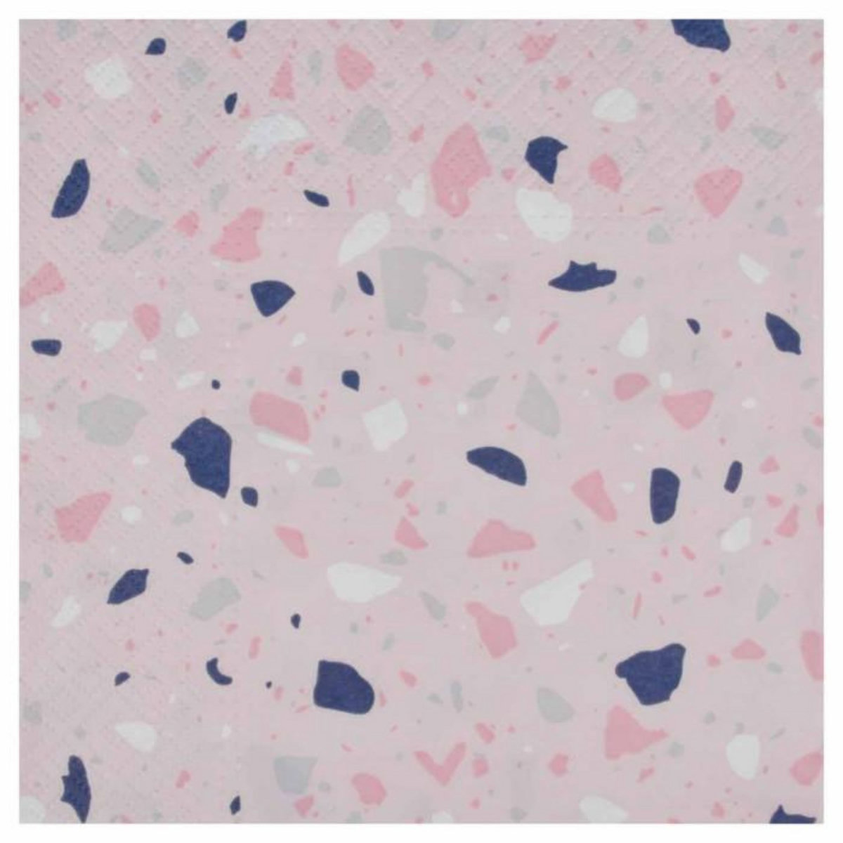 Paris Prix Lot de 20 Serviettes en Papier  Terrazzo  33x33cm Rose