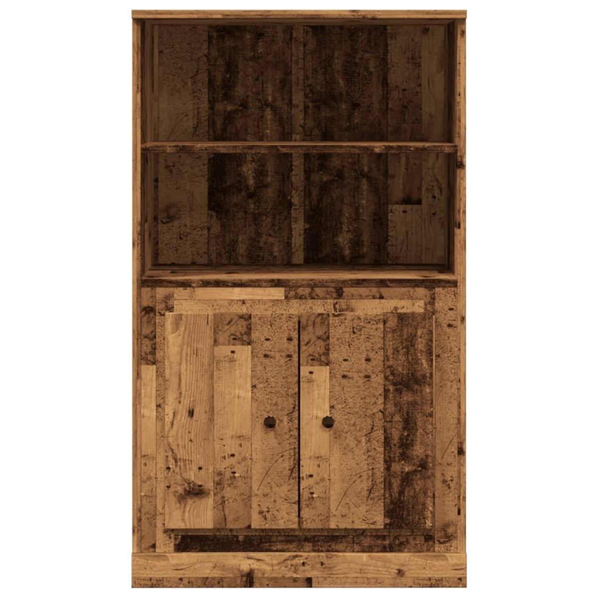 VIDAXL Buffet haut vieux bois 60x35,5x103,5 cm bois d'ingenierie