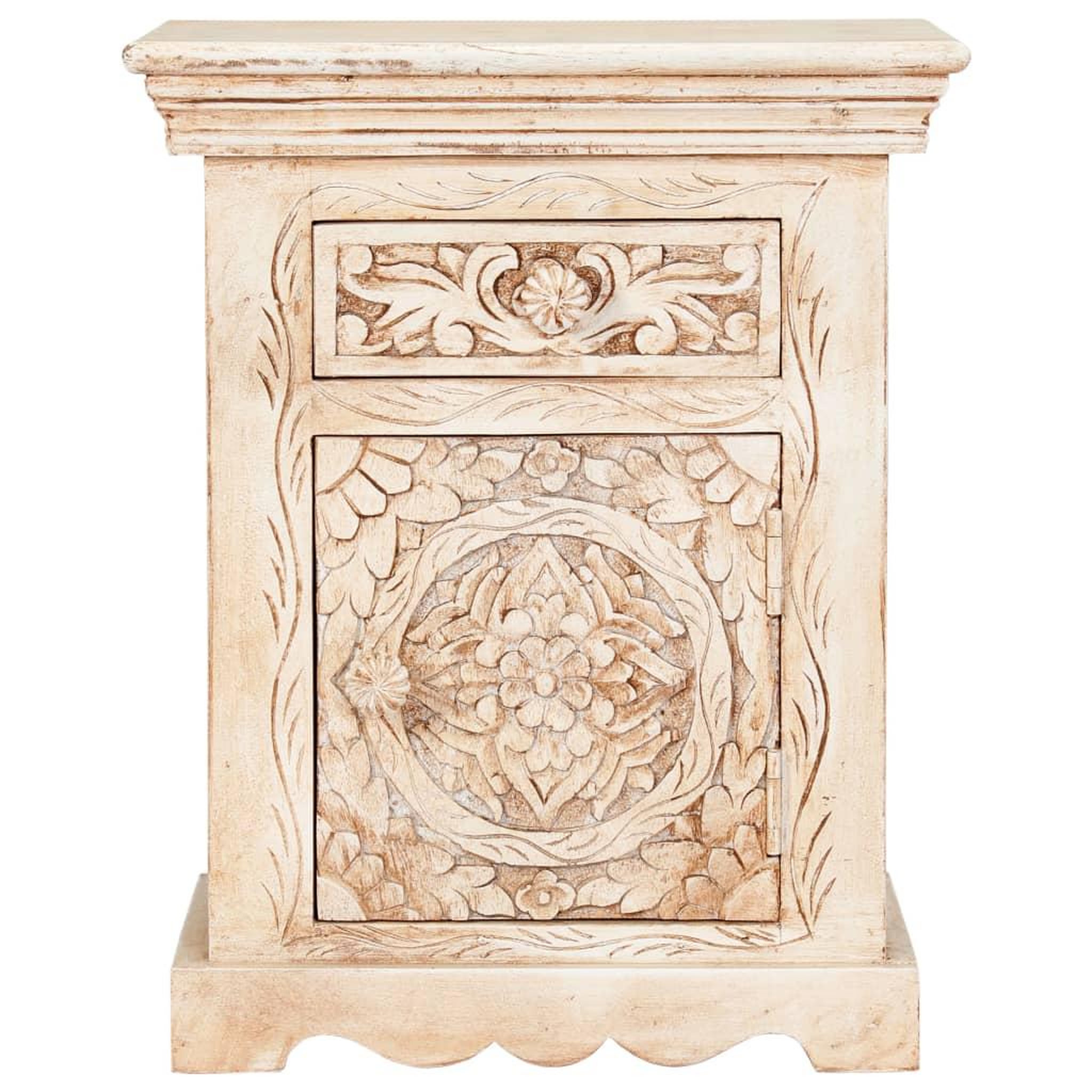 Voir la diapositive 2 : VIDAXL Table de chevet 40x30x50 cm Bois de manguier massif