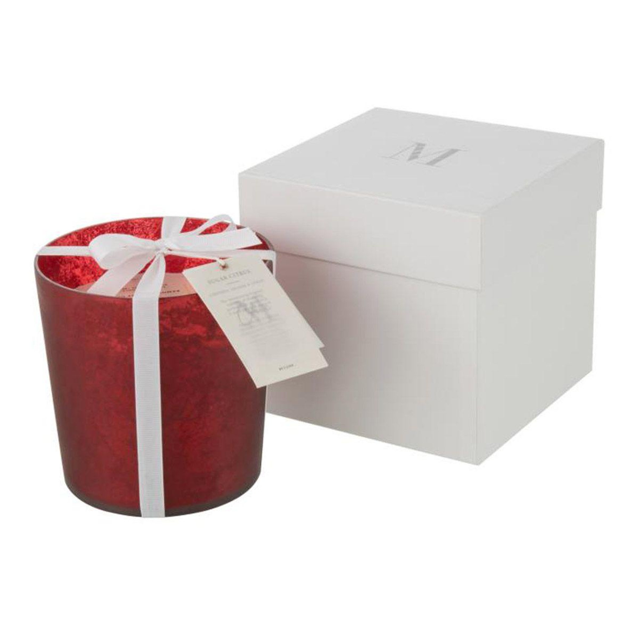 Voir la diapositive 2 : J-LINE Bougie parfumée déco  deluxe  15cm oud amber