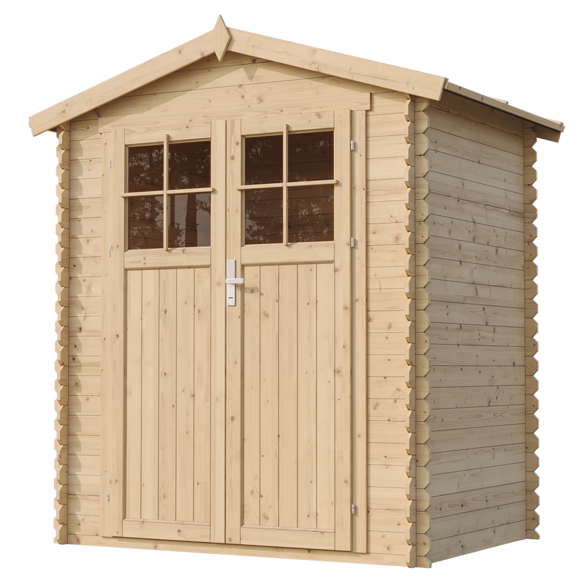 Voir la diapositive 3 : TIMBELA Abri de jardin en bois avec sol traité 1.98 m2 petit abri à outils local à vélos m367f+m367g