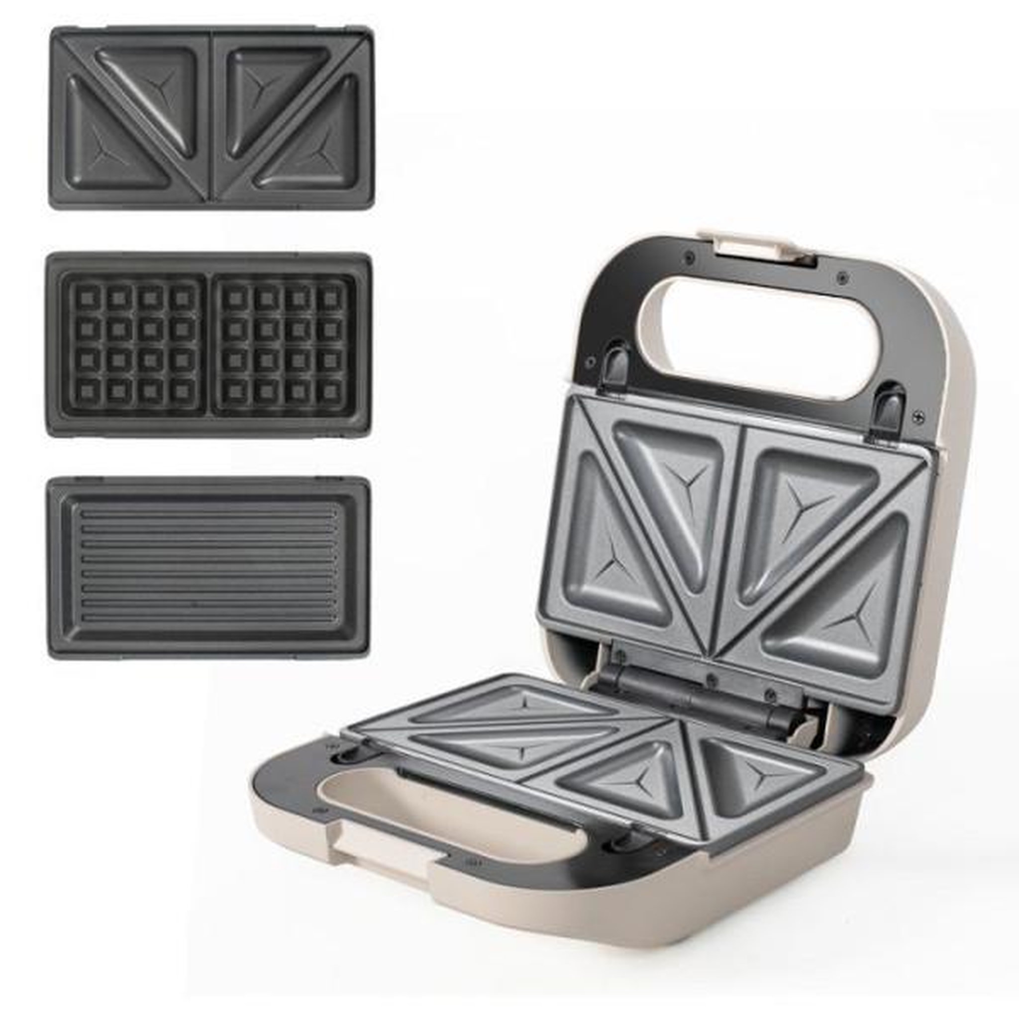Voir la diapositive 6 : LIVOO Croque gaufre grill 750w crème - DOP256C