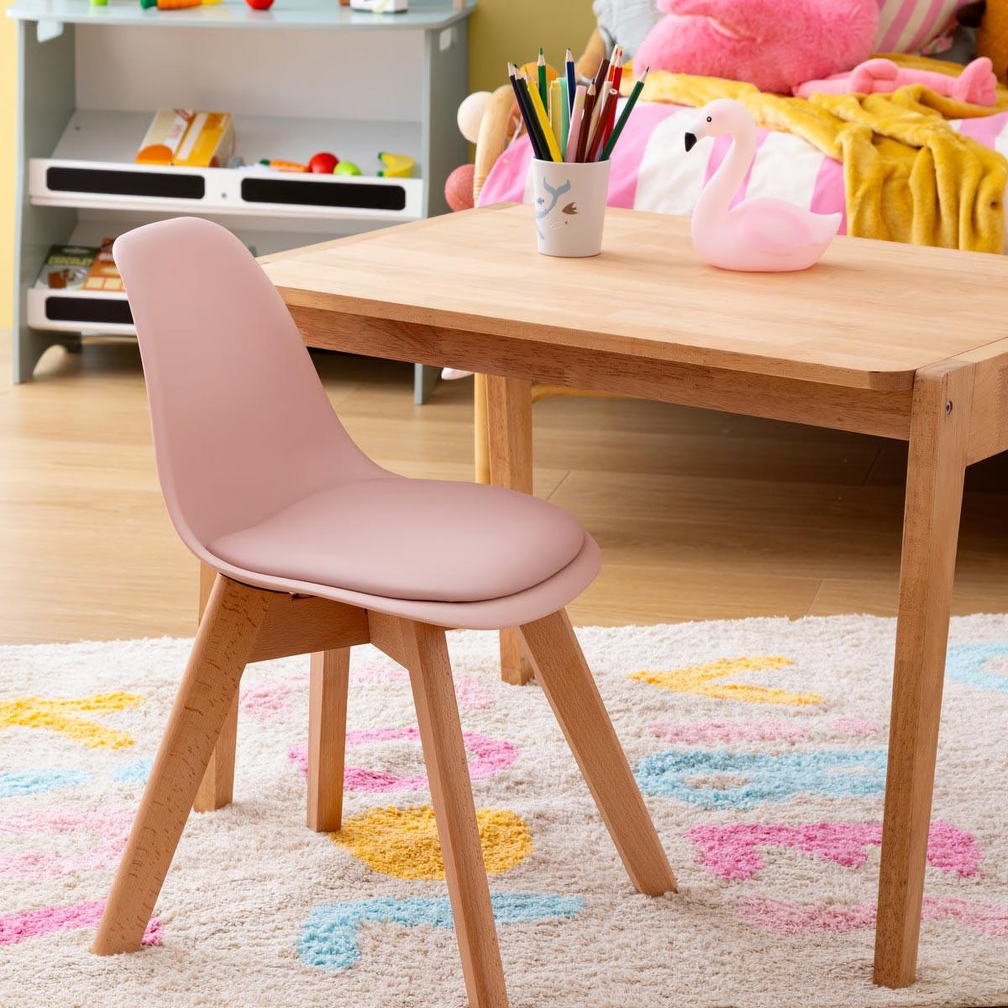 Voir la diapositive 3 : Atmosphera Kids Chaise enfant mini  baya  55cm rose